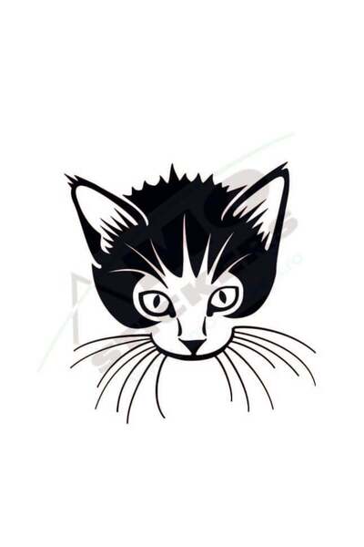 Amo-Stickers Cat seeklogo 2 25cm Gri inchis