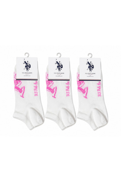 U.S. Polo Assn. Women's 3-Piece Cotton Patterned Bootie Socks – Soft, Breatha...