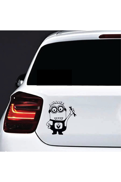 Amo-Stickers Стикер за кола Рено Миньон 30см Тъмно сив