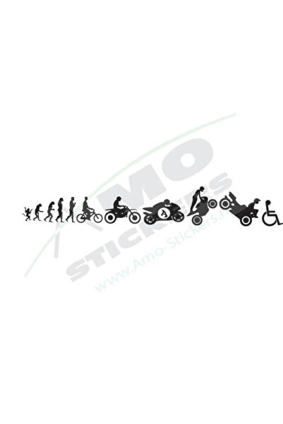 Amo-Stickers Sticker Moto Evolution 25cm Rosu