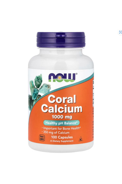 Now Foods Supplements, Coral Calcium 1,000 mg, Bone Health, Healthy pH Balanc...