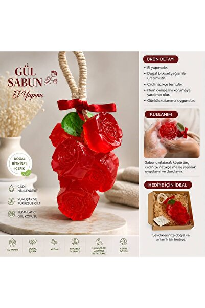 arbies beauty Handmade Rose Soap |   Rose Essence |   Decorative Scented Soap...