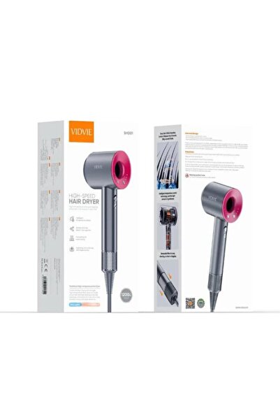 Vidvie Universal 1400W 105,000 RPM High-Speed Hair Dryer [Gray]