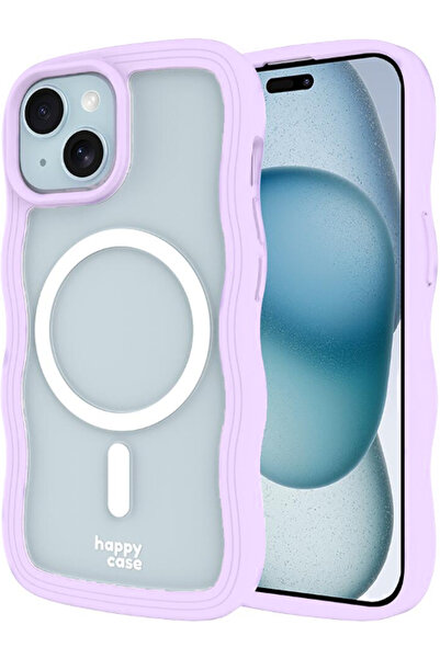 HappyCase Θήκη iPhone 17e / 16e / 15 / 14 / 13 Wavy Διάφανη Σκληρή με MagSafe...
