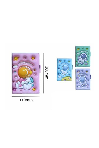 idei Carnet Compact Format C6 cu Copertă Rigidă Relief 3D Astronaut Spațial, ...