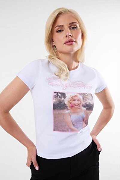 Guess Γυναικείο T-shirt W6BI51K6658 Λευκό