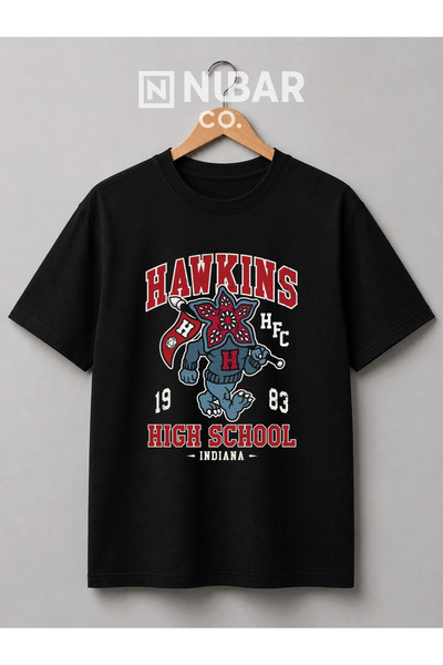 Grafftee Clothing STRANGER THINGS УНИСЕКС ОВЕРСАЙЗ ПАМУКЛУ ТЕНИСКА