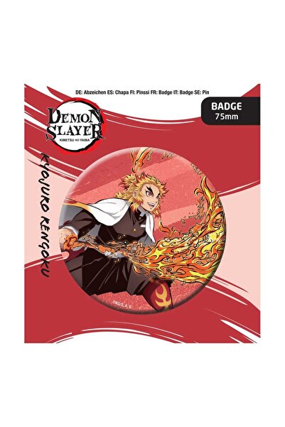 Popbuddies Insigna metalica Kyojuro Rengoku, Demon Slayer: Kimetsu no Yaiba, ...