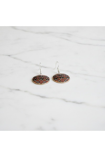 Erol Bakır New Series 1241 Bijouterie Earrings 100% Handmade Copper