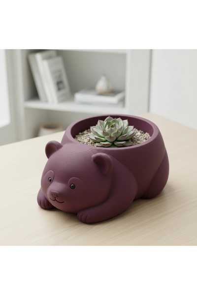 OEM Mini Ghiveci Decorativ Imprimat 3D, Model Panda pentru Plante Mici