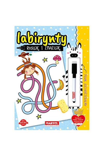 MARTEL Joc educativ Martel, Rysuje i zmazuje, labirinturi, 1 flamaster, multi...