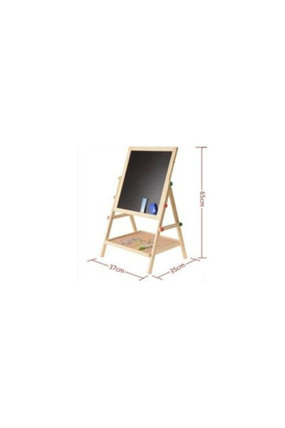 OEM Tabla magnetica dubla Macyszyn Toys, suport din lemn, pentru copii 3+, Mu...