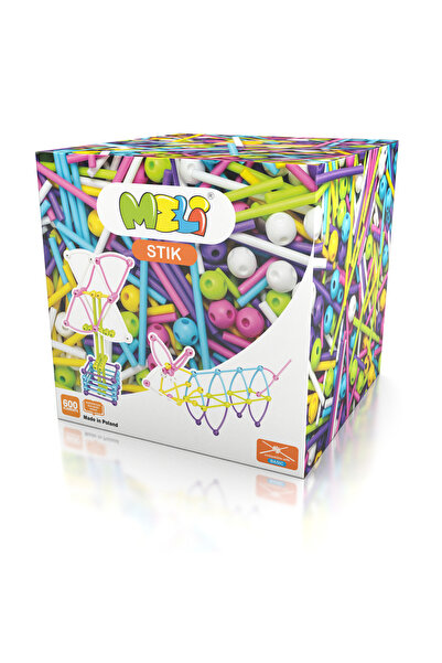 meli Set constructie creativa, Meli, 600 piese, Plastic, Multicolor