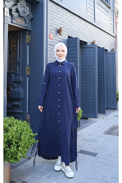 NİSUM MODA Modal Dress with Side Laces