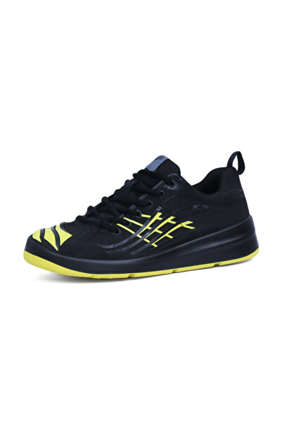 PLAETO Nova Sports Shoes - Multiplay - Non-Marking - Black/Yellow - Unisex