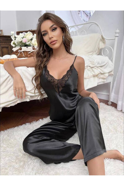 Woman's Fashion Γυναικείο Σετ Πιτζάμας Μαύρο