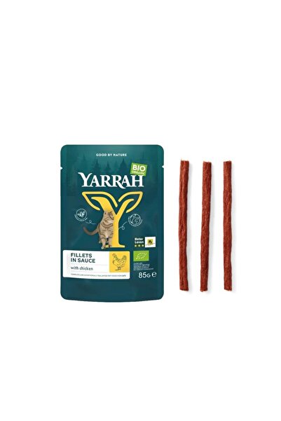 Yarrah Πακέτο Βιολογικών Λιχουδιών για Γάτες – Φιλέτα Κοτόπουλου σε Σάλτσα 85...