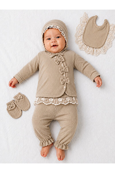 Hülya's MIND Lace-Up Girls Newborn Hospital 5-Piece Exit Set