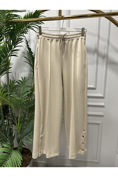 ALANURMODA 18222 Osyho Cuffed Trousers Beige