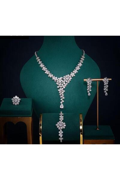 jewelrystore Diamond Precision Zircon Accessory Set with Box