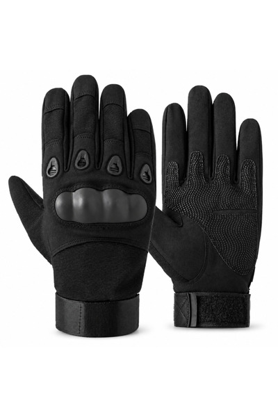 EvrikaKron ®   Mănuși tactice, XL, Negre, Protecție articulații, Palmă anti-a...