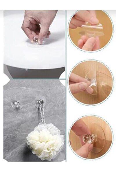 Yıldızan 3K_Store Adhesive Crystal Handle Hanger for Cabinet, Mirror, Door Pu...