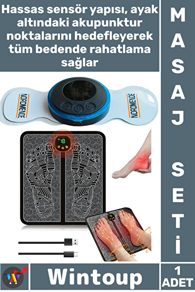 Wintoup #Masaj EMS Masaj Kas Geliştirici Kan Dolaşımı Hızlandırıcı Şarjlı Kat...