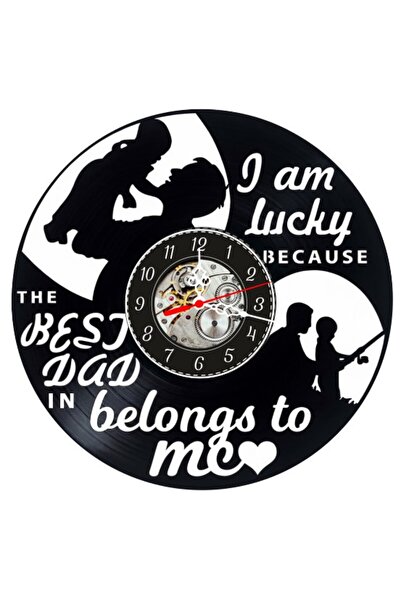 OEM Decorative wall clock made from vinyl record, Father's Day Model with Fam...