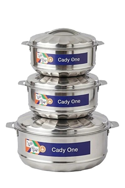 Cady One طقم حافظات طعام من الستانلس ستيل المقاوم للصدأ لحفظ الحرارة من 3 قطع...