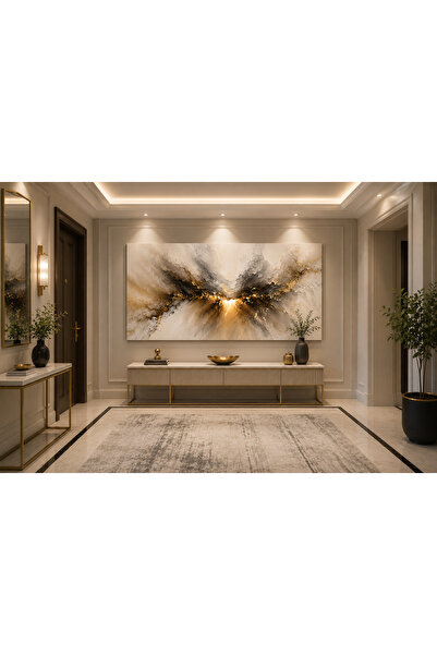Mgi Design Αφηρημένος πίνακας σε καμβά σε μπεζ χρυσό – Μοντέρνα διακόσμηση το...