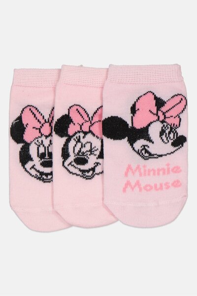 Disney Toddlers Girl 3 Pair Mickey And Friends Socks, Pink