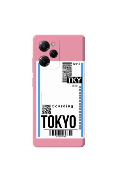 Other Xiaomi Poco X5 Pro Tokyo Boarding Pink Colored Silicone TPU Θήκη