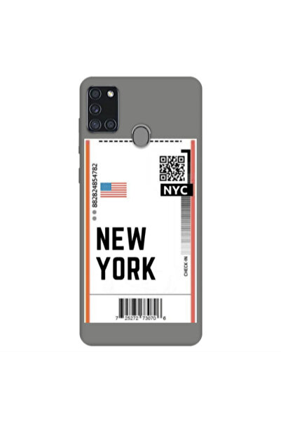 Other Samsung A21S New York NYC Grey Colored Silicone TPU Θήκη