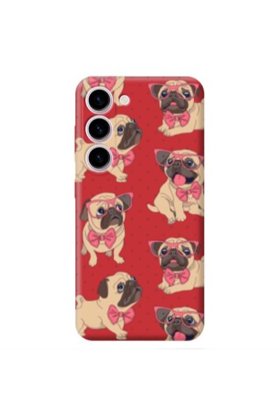 Other Samsung S23 Plus Dog Spectacled Red Colored Silicone TPU Θήκη