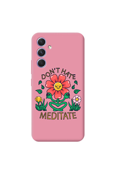 Other Samsung A56 Meditate Pink Colored Silicone TPU Θήκη