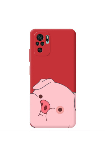 Other Xiaomi Redmi Note 10S Piggy 2 Red Colored Silicone TPU Θήκη