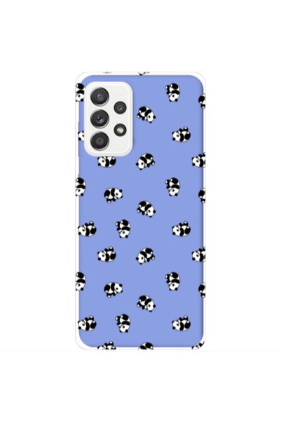 Other Samsung A33 Small Pandas Light Purple Colored Silicone TPU Θήκη