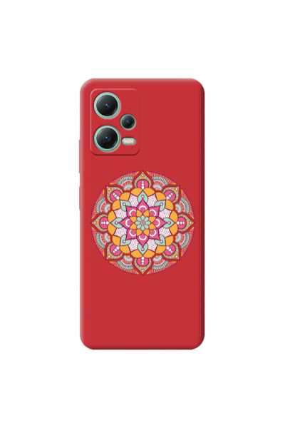 Other Xiaomi Redmi Note 12 Pro 5G Mandala D103 Red Colored Silicone TPU Θήκη
