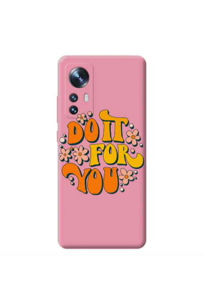 Other Xiaomi Mi 12 Do it For You Pink Colored Silicone TPU Θήκη