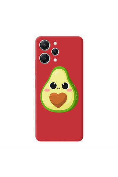 Other Xiaomi Redmi 12 Baby avocado Red Colored Silicone TPU Θήκη