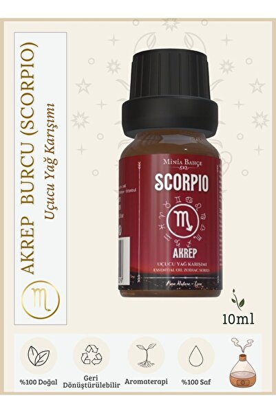 minia bahçe Scorpion (Scorpio) 100% Pure Essential Oil Blend – 10 ml