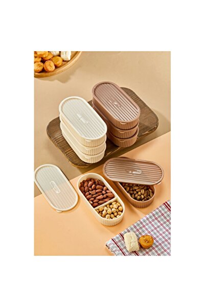 Empressco 8-Piece Lined Storage Container with Lid, 4 Compartments, Practical...