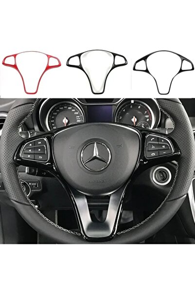 OEM Αυτοκόλλητο κάλυμμα διακοσμητικό Μαύρο Glossy ABS για το τιμόνι Mercedes ...