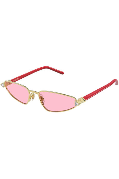 Valentino VG0035S 002 Gold Light Pink Cat Eye VLogo Gunes Gozlugu