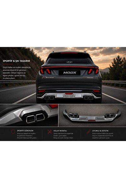 MODxAUTO HYUNDAİ TUCSON 2025+ ARKA KORUMA DİFÜZÖR PREMİUM A+ İTHAL