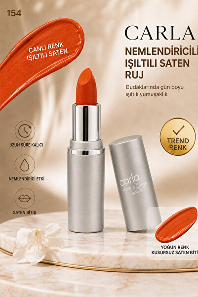 Carla Professional Make Up Moisturizing Radiant Satin Finish Lipstick – Lumic...