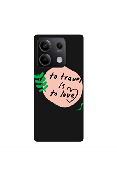 Other Xiaomi Redmi Note 13Pro 5G To Travel is to Love Black Colored Silicone ...
