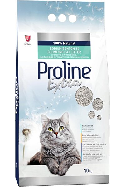 Proline Extra Sodıum Bentonite Gri Bentonit Topaklaşan Kedi Kumu 10 L