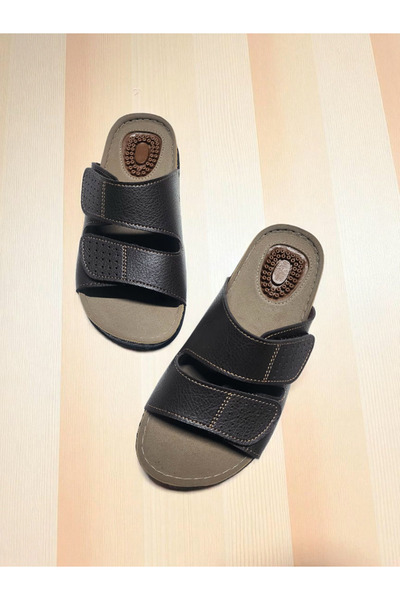 GEZER Double Velcro Adjustable Heel Spur Gel Home and Outdoor Slippers