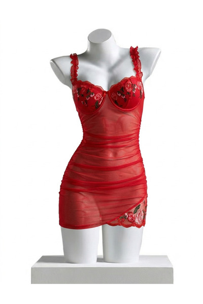 Sthxyfaith Lingerie for Women Mesh Babydoll Lingeries Lace Chemise Floral Sle...